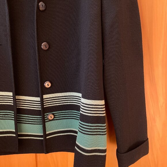 Vintage Heavyweight Knit Jacket/Cardigan Black - Picture 2 of 5